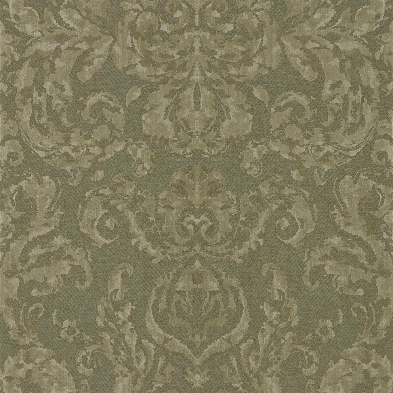 ZOFFANY Brocatello Wallpaper Damasks Olivine Gravure - Wide Width Printed Wallpaper - ZPAL312680