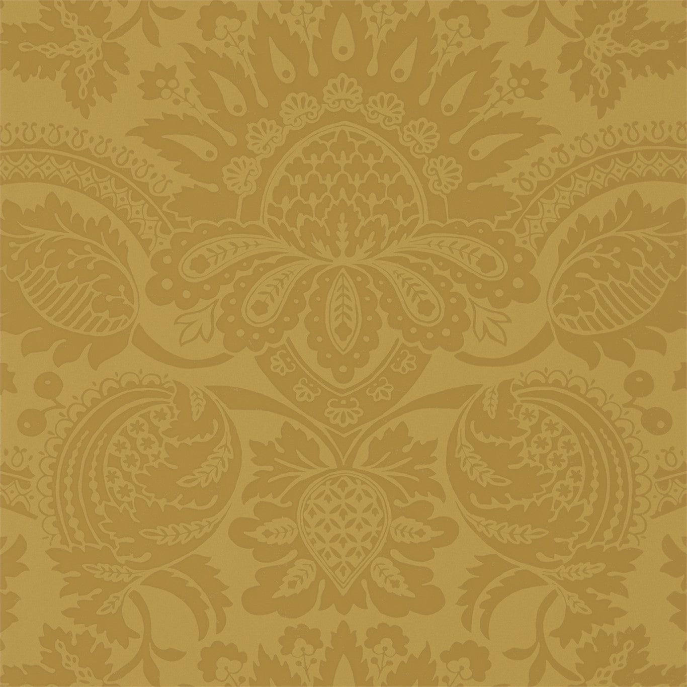 ZOFFANY Pomegranate Wallpaper Damasks Tigers Eye Rotary Wide Width Printed Wallpaper - ZPAL312692