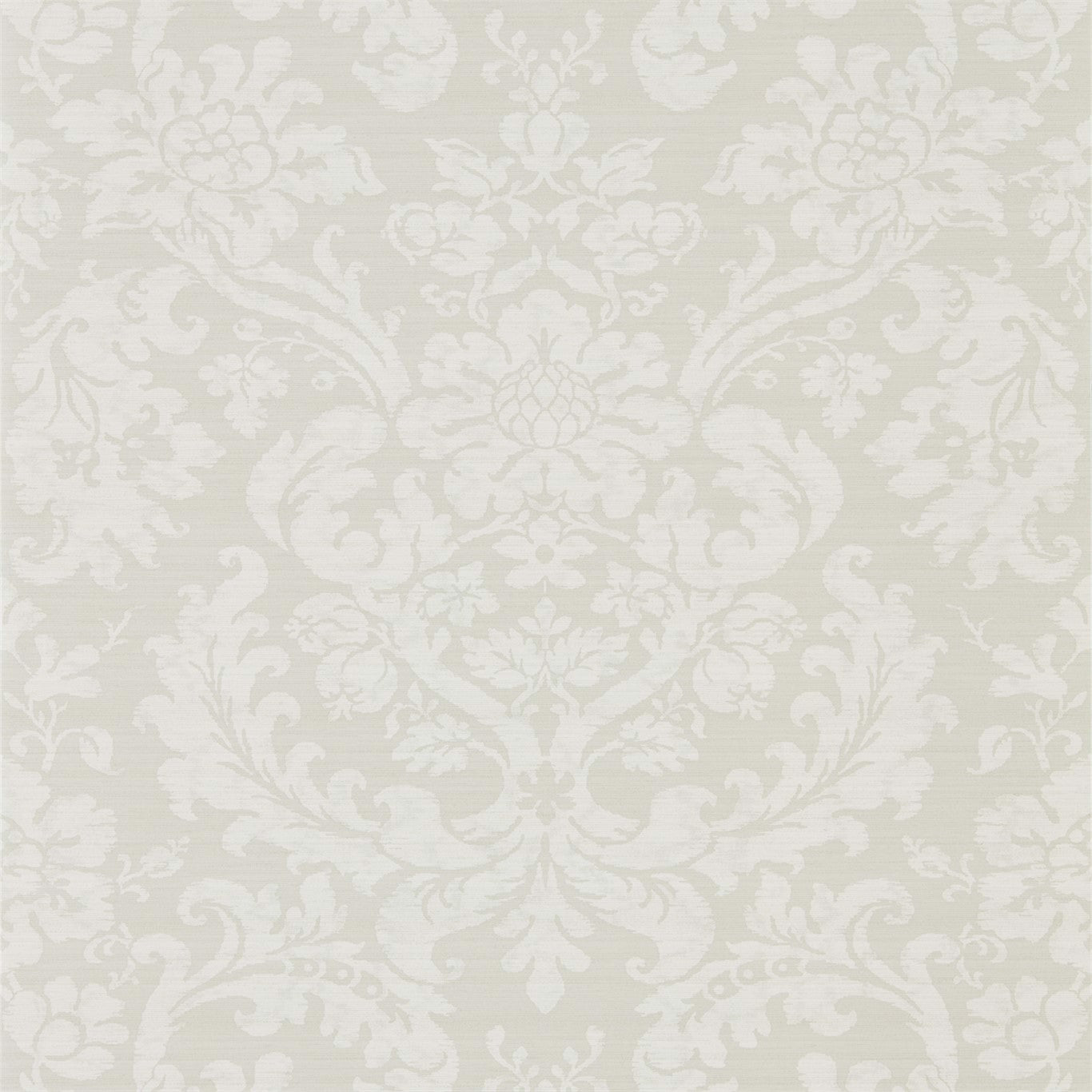 ZOFFANY Tours Wallpaper Damasks Silver Gravure - Wide Width Printed Wallpaper - ZPAL312709