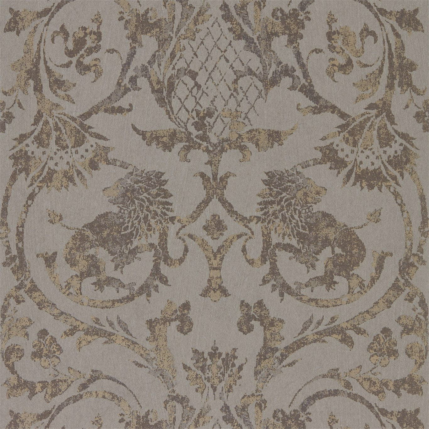 ZOFFANY Landseer Wallpaper Damasks Antique Bronze Rotary Wide Width Printed Wallpaper - ZPHA312613
