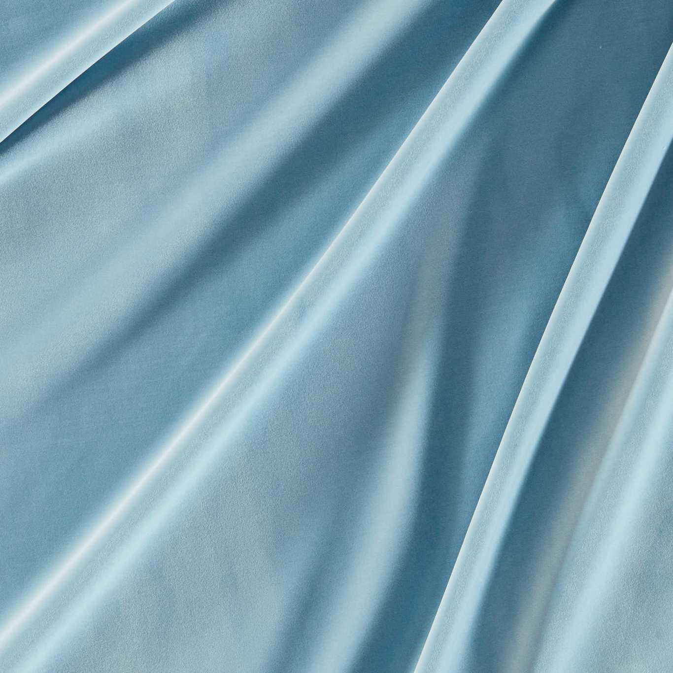 ZOFFANY OUTLET Zoffany Cotton Velvet Fabric Plains , Textures Wedgwood Blue - ZREV333305