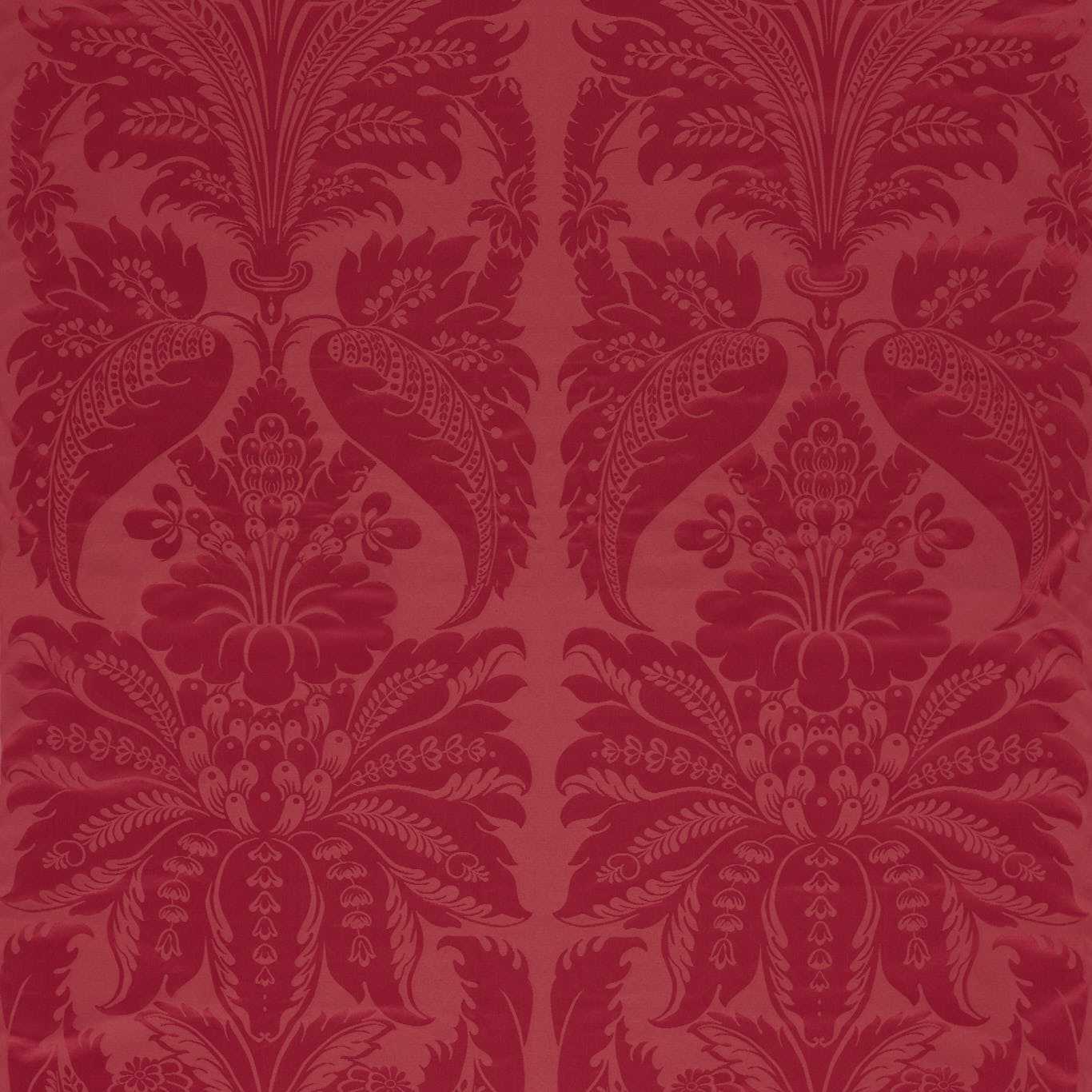 ZOFFANY Clandon Damask Fabric Damask Cinnabar - ZSUF333379