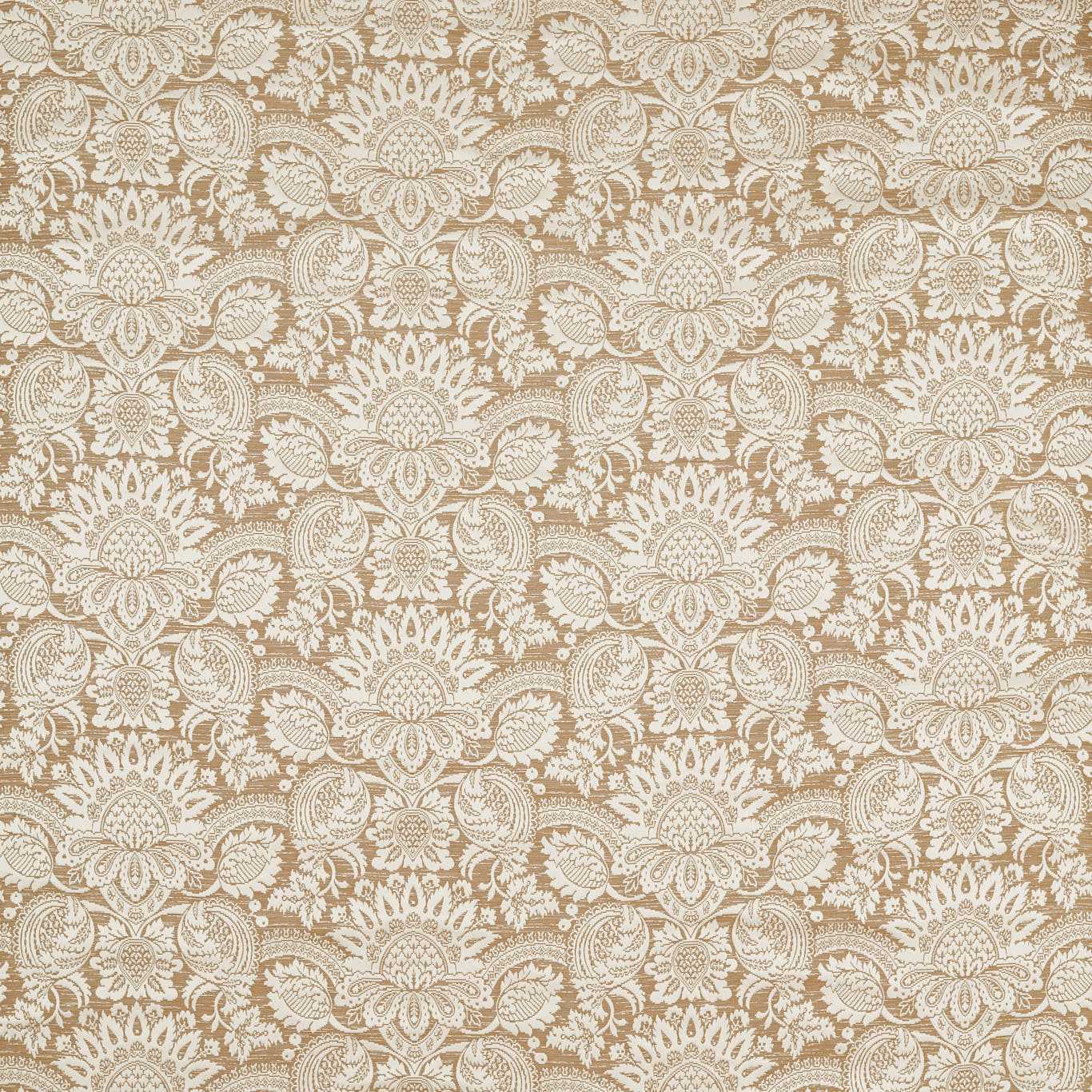 ZOFFANY Pomegranate Brocatelle Fabric Damask Pale Gold - ZSUF333384
