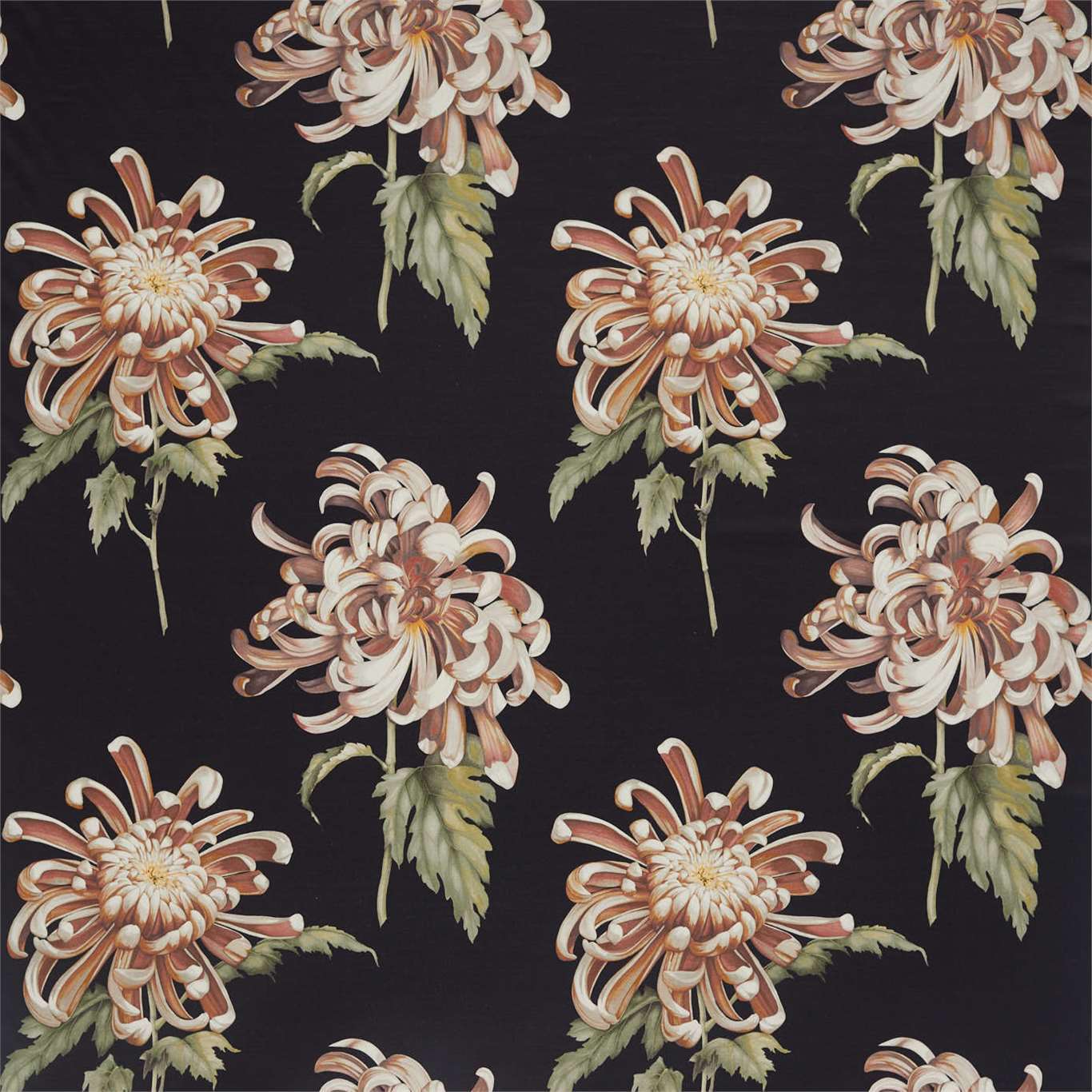 ZOFFANY Evelyn Fabric Classic Floral Koi,Vine Black - ZTOT322643