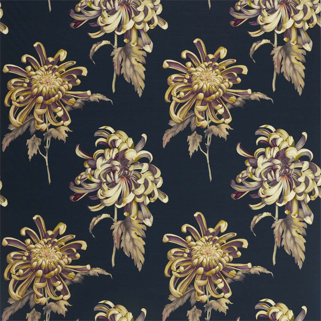 ZOFFANY Evelyn Fabric Classic Floral Tigers Eye,Ink - ZTOT322644