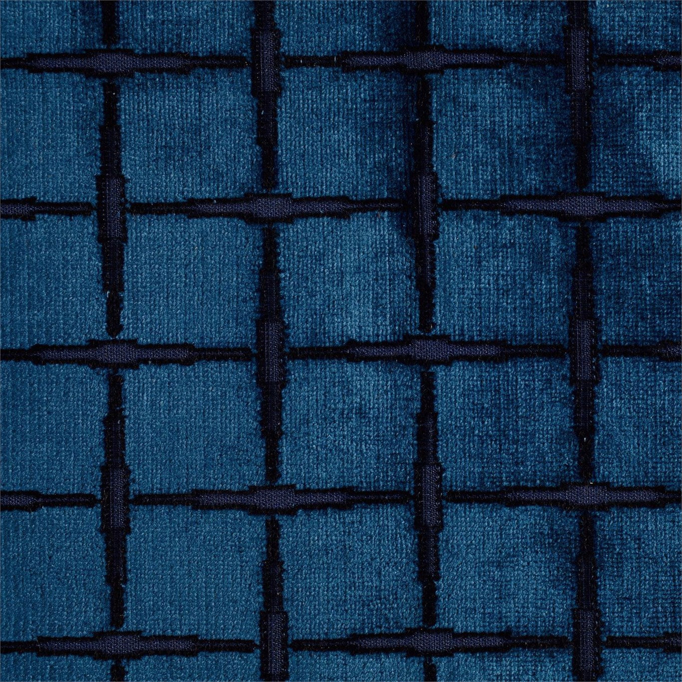 ZOFFANY Tespi Square Fabric Geometric Indigo - ZTSV332179