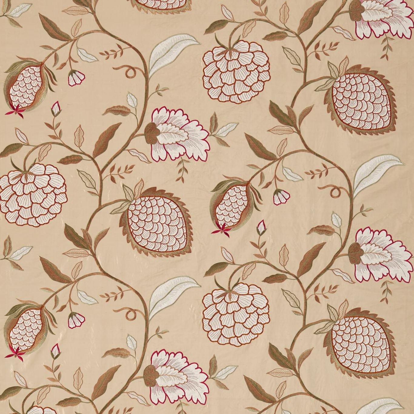 ZOFFANY Pomegranate Tree Fabric Leaves , Trees Sienna - ZWIN332345