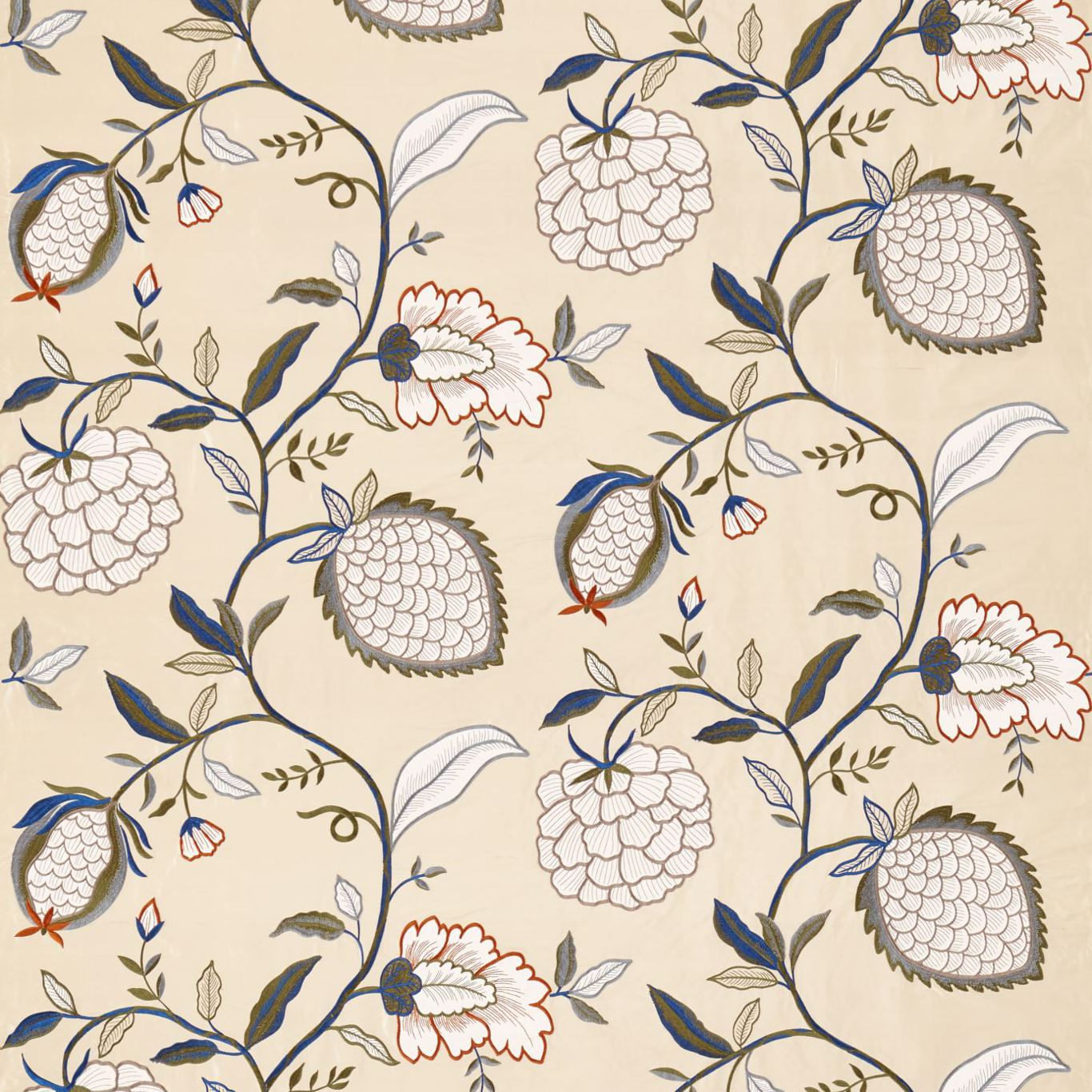 ZOFFANY Pomegranate Tree Fabric Leaves , Trees Indienne - ZWIN332346