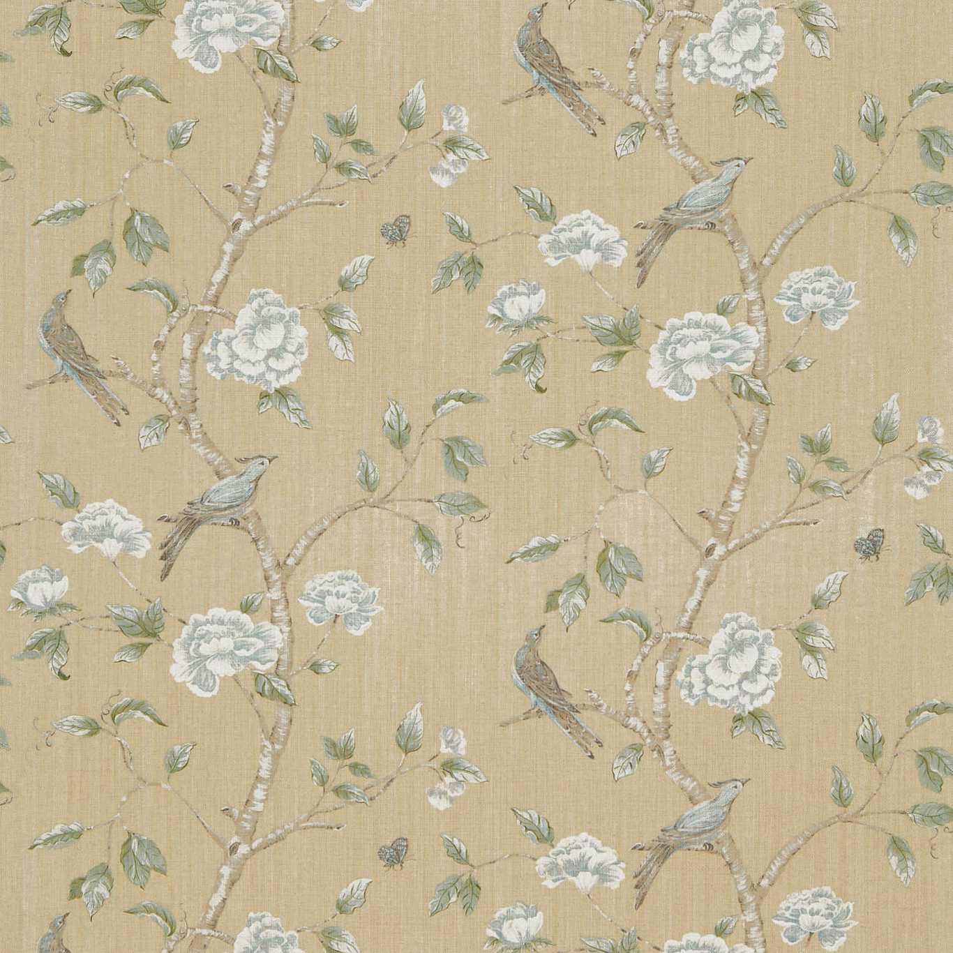 ZOFFANY Woodville Fabric Birds Pebble - ZWOO321433