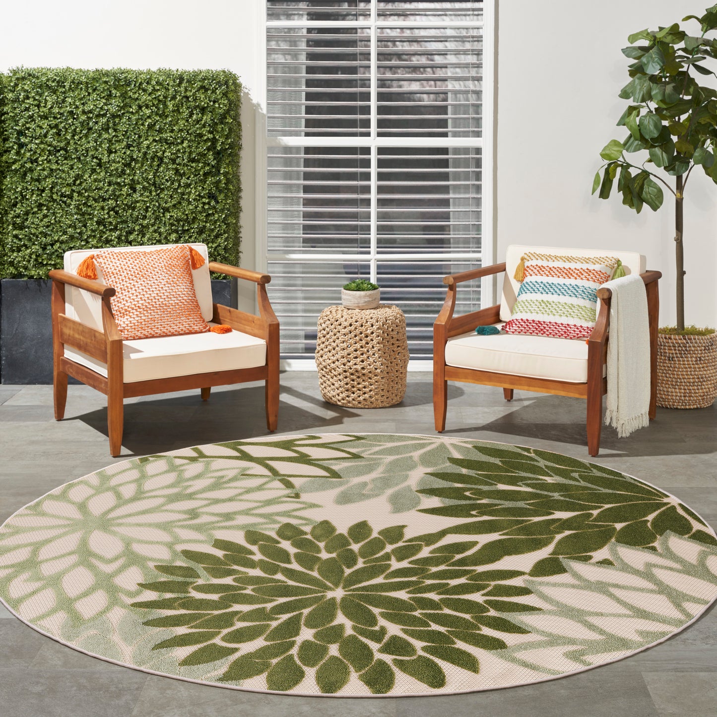Nourison Rugs Nourison Home Tropical 5' X Round - 099446952790