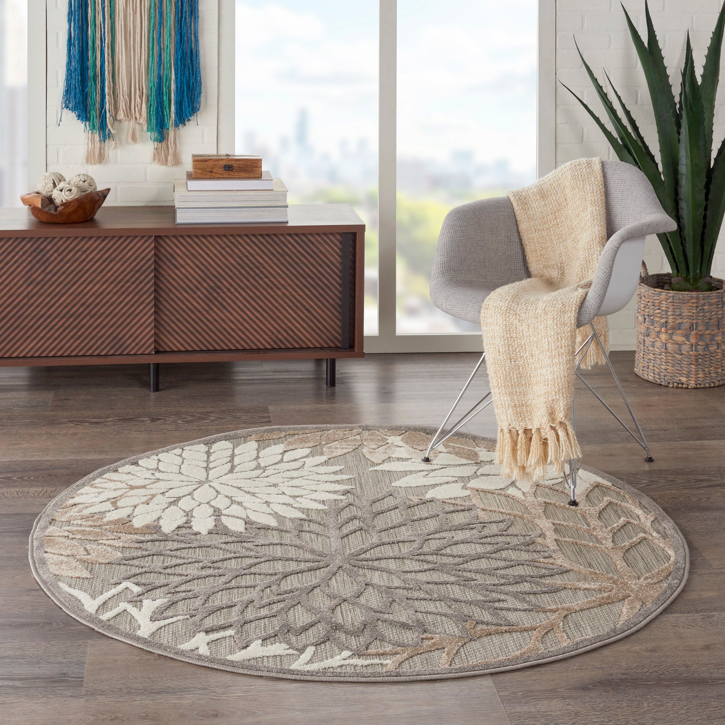 Nourison Rugs Nourison Home Tropical 4' X Round - 099446739025