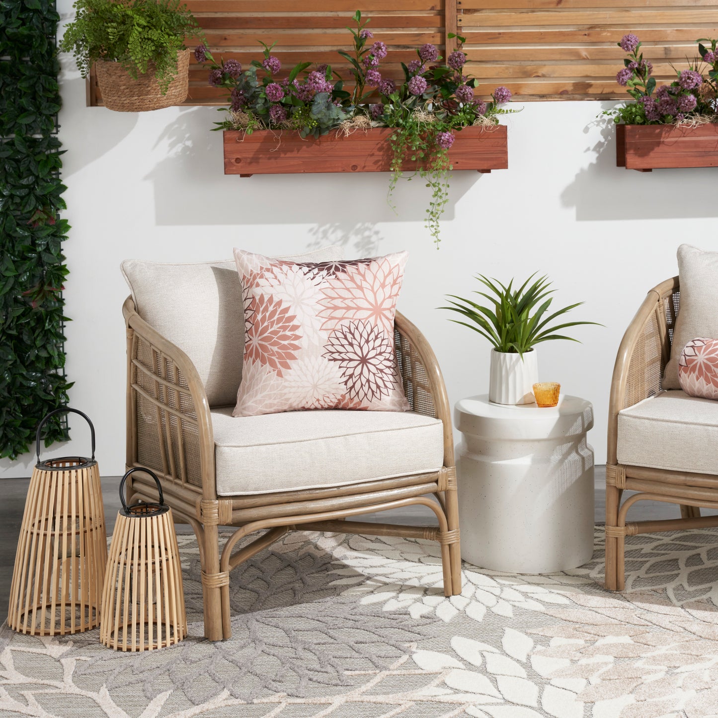 NOURISON HOME 20" x 20" Mina Victory Tropical Natural - 798019006310