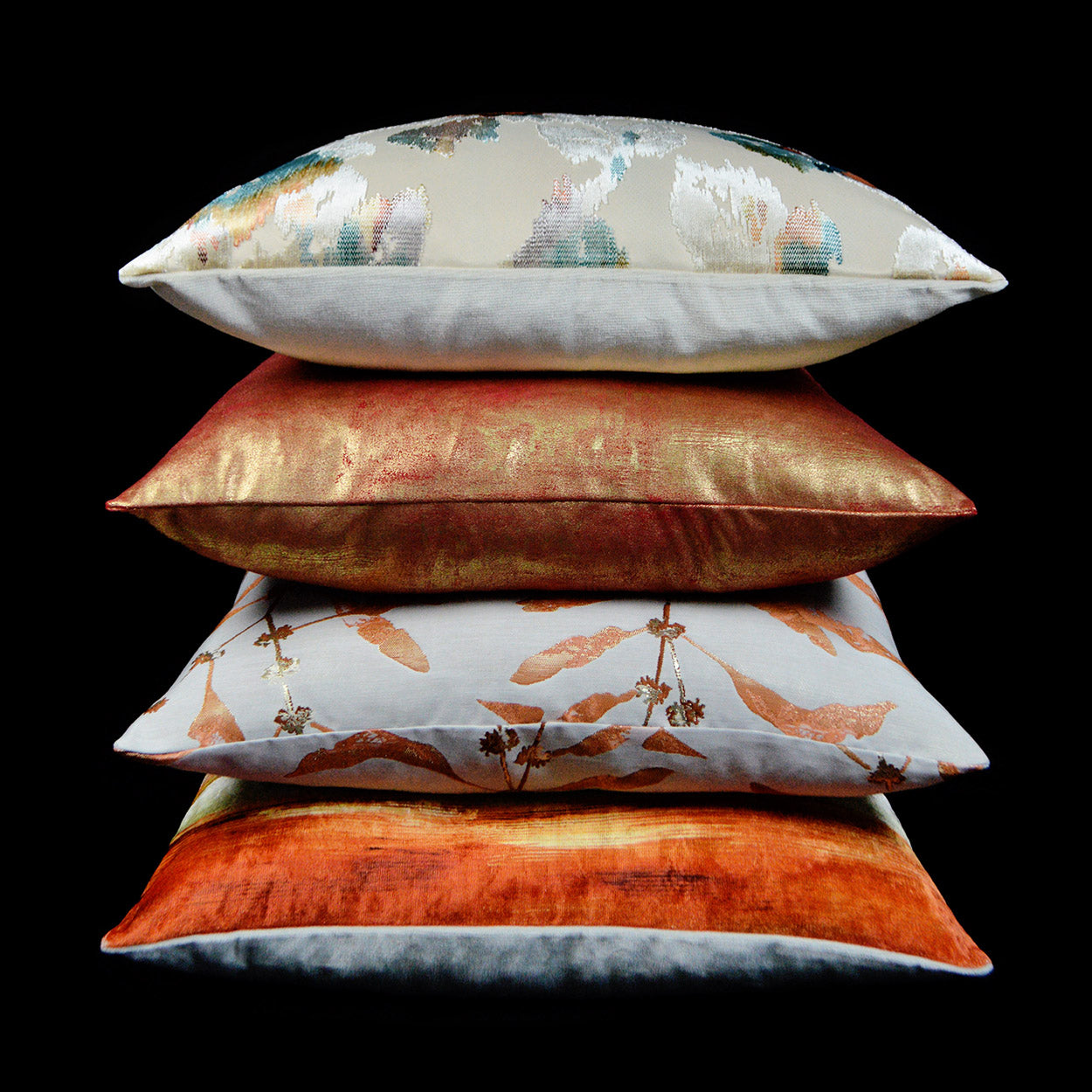 D.V. KAP HOME 24" x 24" Kula Pillow - Orange Abstract - 3181-O-2424