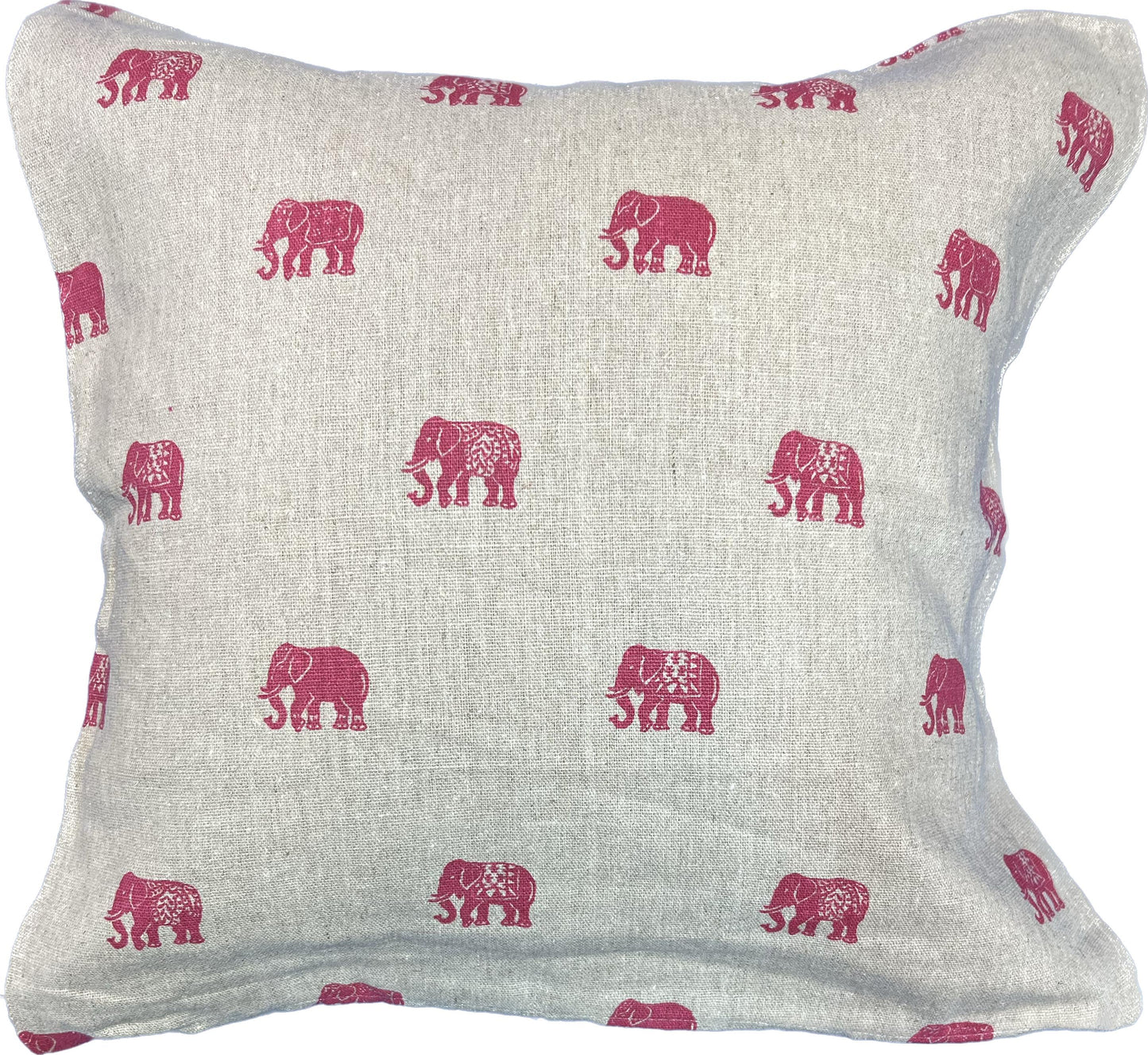 18"x18" Elephant Print Pillow Cover (Clarke & Clarke: F0762/06 Sorbet)
