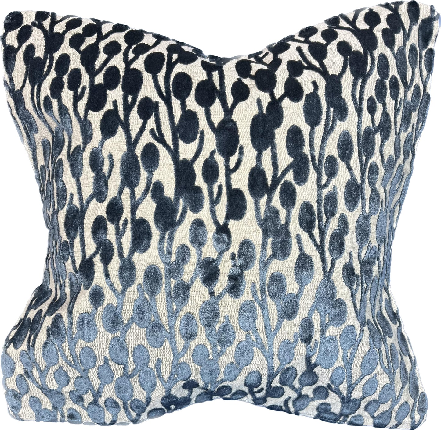 NicholasJohn Inc 20"x20" Cut Velvet Floral Pillow Cover