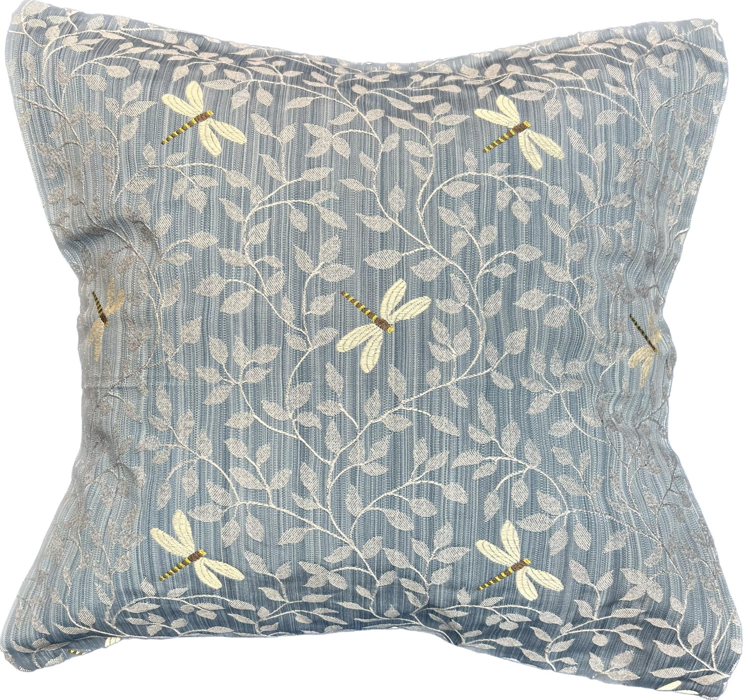 18"x18" Dragonfly Embroidered Pillow Cover