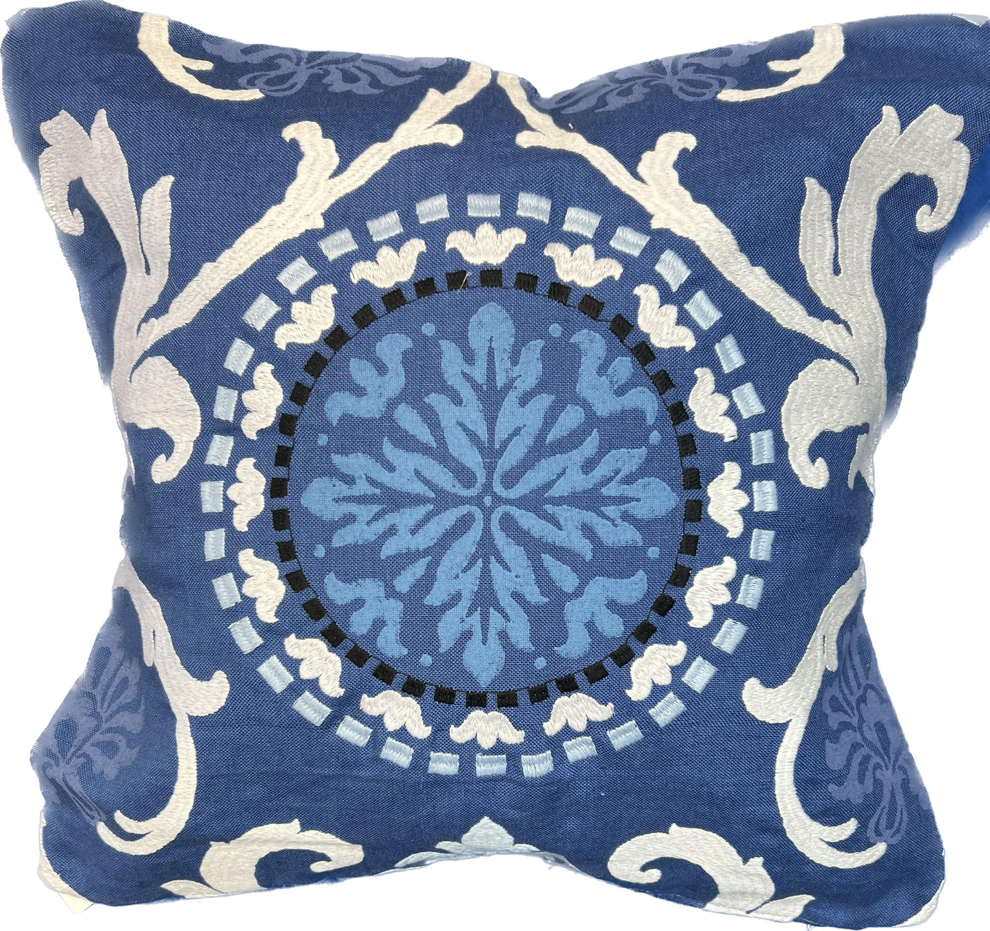 NicholasJohn Inc 20"x20" Medallion Embroidery Pillow Cover