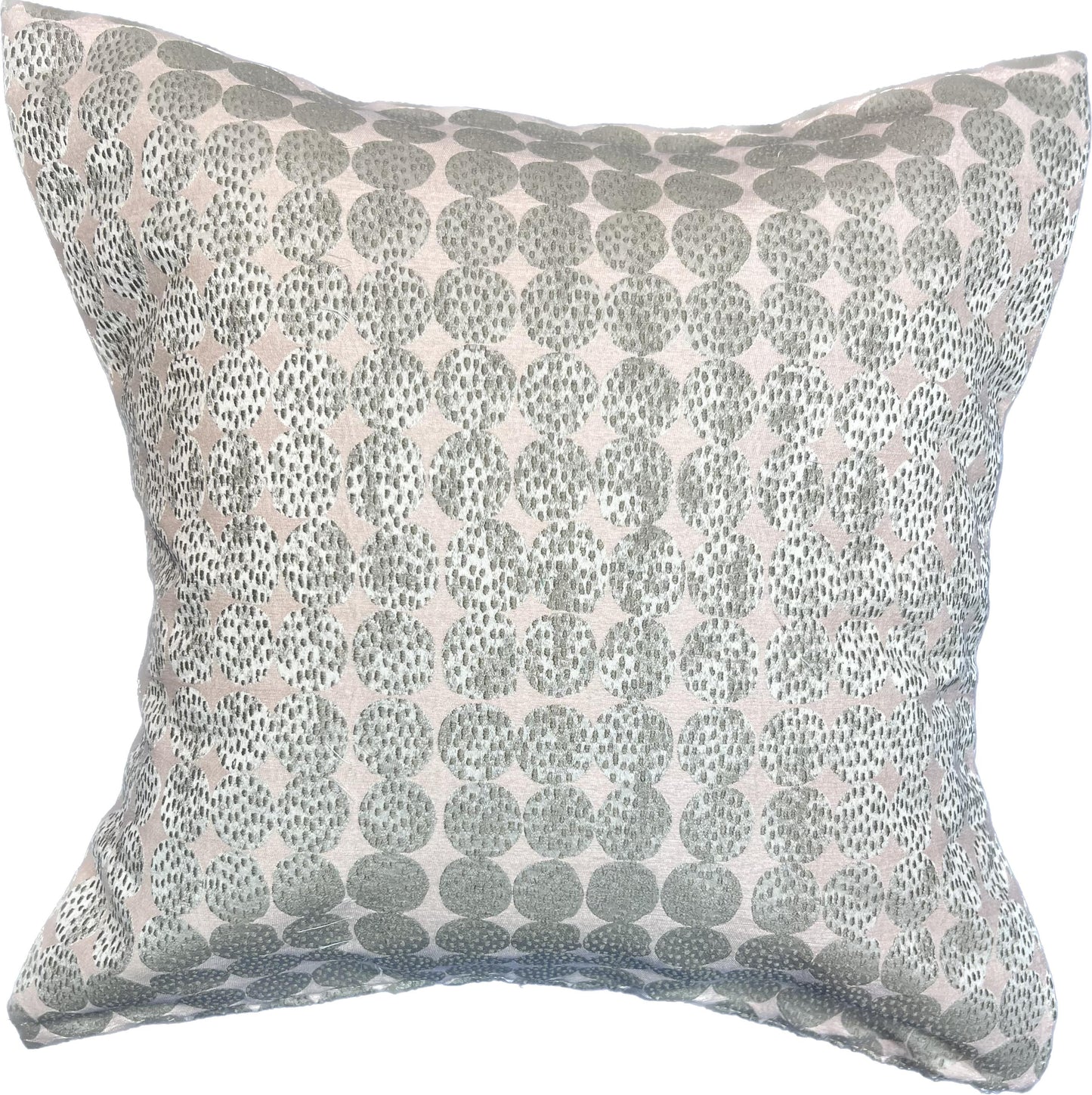 18"x18" Embroidered Circle Pillow Cover