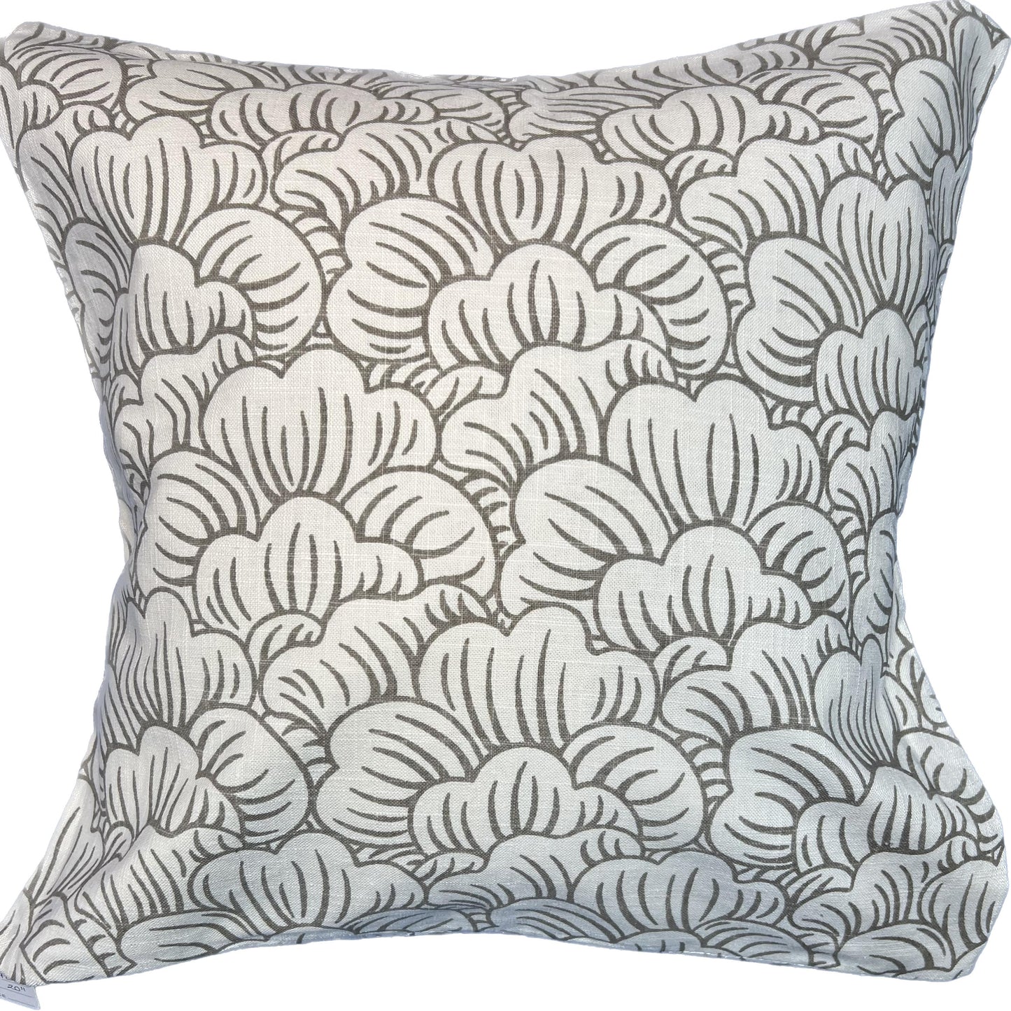 NicholasJohn Inc 20"x20" Shells Print Pillow Cover (Trend - Vern Yip: Mandalay - Linen)