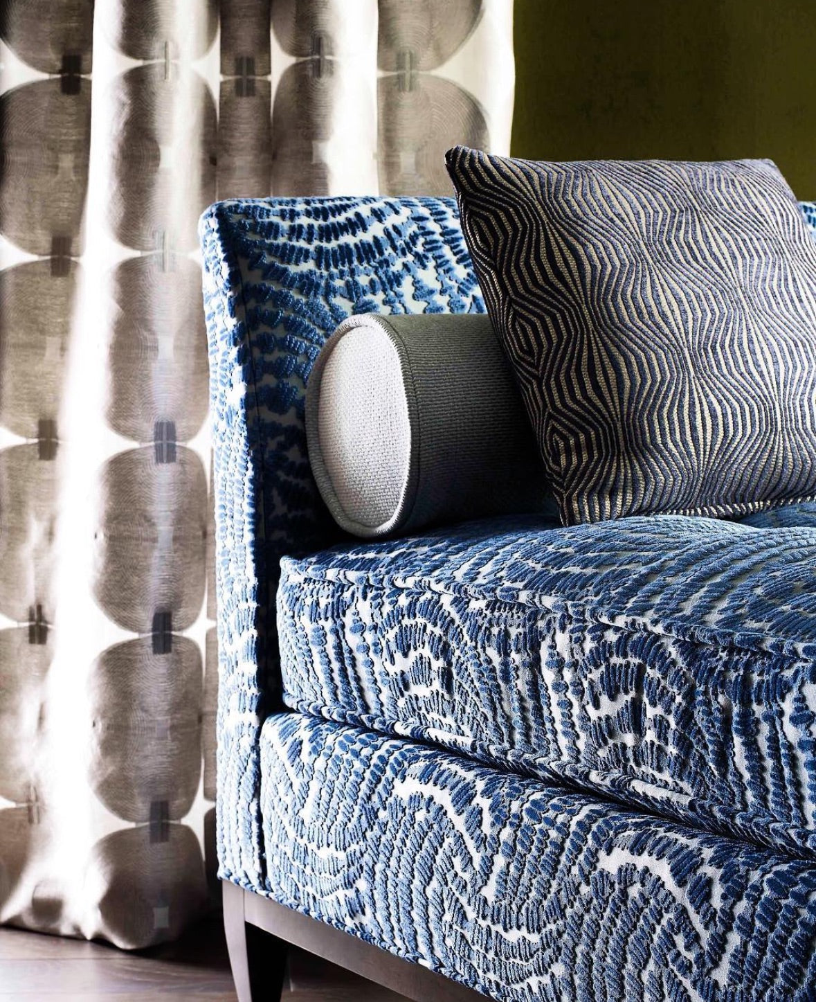 Curated selection of Duralee Fabrics showcasing various textures and patterns. Primoends. Home Decor to Go