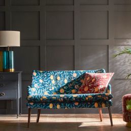 Curated selection of Morris & Co. fabricsshowcasing various textures and patterns. Primoends. Home Decor to Go