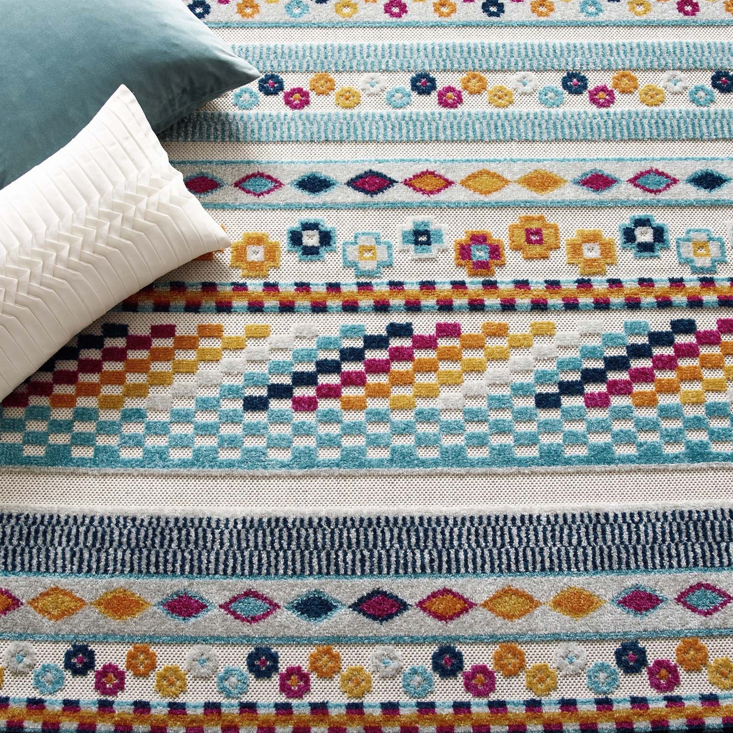 Assorted selection of Rectangle Shaped Rugs showcasing different designs, including minimalist, industrial, and Contemporay-inspired styles. Primoends. Home Decor to Go