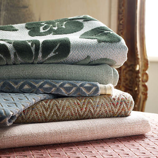 Curated selection of Robert Allen Design Fabrics showcasing various textures and patterns. Primoends. Home Decor to Go