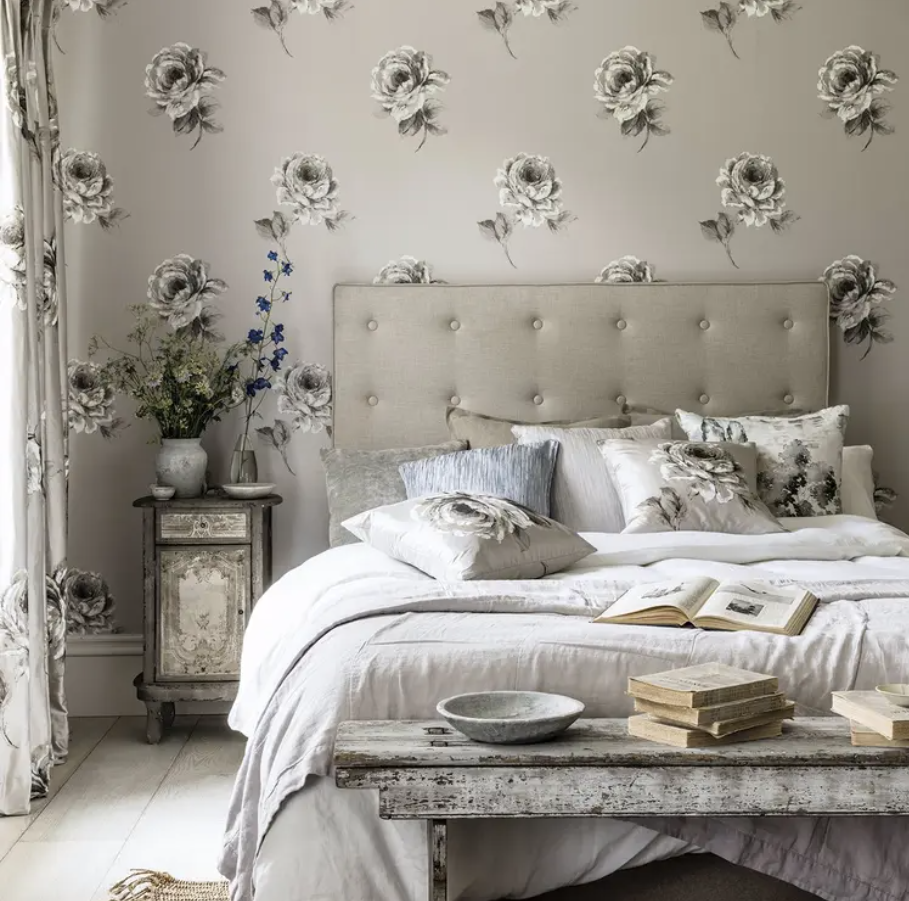 Assorted Selection of Sanderson Outlet Wallcoverings showcasing various colors and prints. Primoends. Home Decor to Go