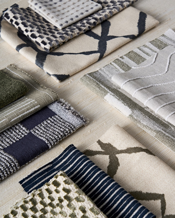 Stout Textiles fabric collection featuring assorted colors, patterns and texture