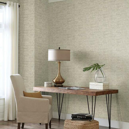 York’s Papyrus Weave Beige Wallpaper (CY1557) showcasing a faux grasscloth texture in neutral beige tones, perfect for adding depth and elegance to any room