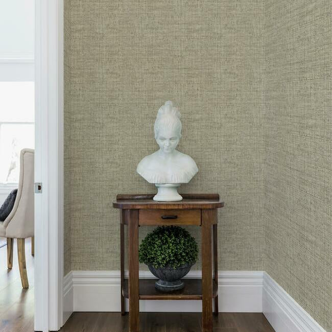 York’s Papyrus Weave Beige Wallpaper (CY1557) showcasing a faux grasscloth texture in neutral beige tones, perfect for adding depth and elegance to any room