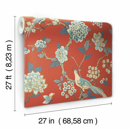 York Wallcoverings Black and White, III Fanciful Orange Wallpaper  Animals Oranges  Wallpaper - AF1902