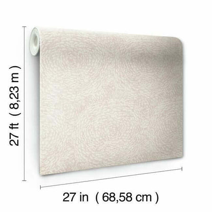 Roll of wallpaper with dimensions indicated on a white background