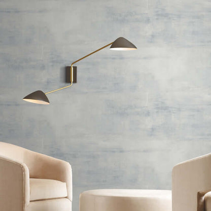 Cambrian Blue Salt Flats Wallpaper featuring a soft blue-gray abstract pattern with cloudy, layered brushstrokes and organic texture. The understated design creates a calm and sophisticated look on the walls.