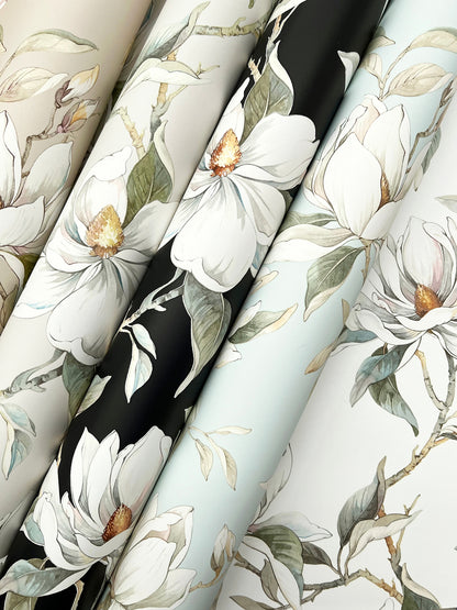 York Wallcoverings Candice Olson Decadence II Garden Jewels Spa Wallpaper Traditional Florals Blues   - DF3315
