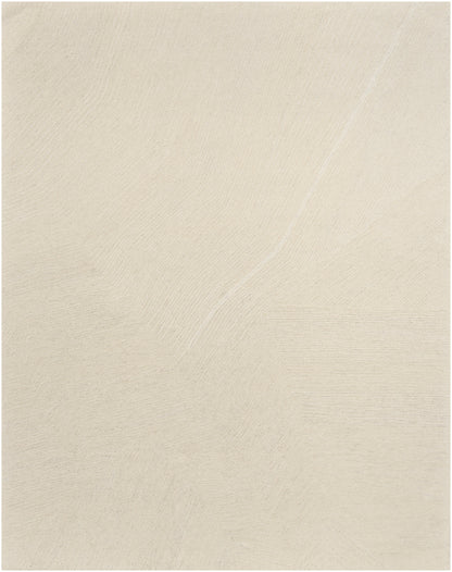 Cream beige rug with a subtle weave texture and a gentle diagonal crease.