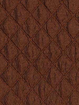 Brown quilted upholstery fabric with a diamond-stitched pattern; rich textured surface.