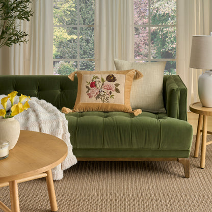 16" x 20" beige vintage-style rug on floor