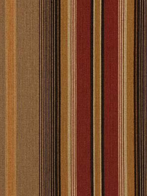 Woven fabric with vertical earthy stripes: browns, tans, blacks, and reds.