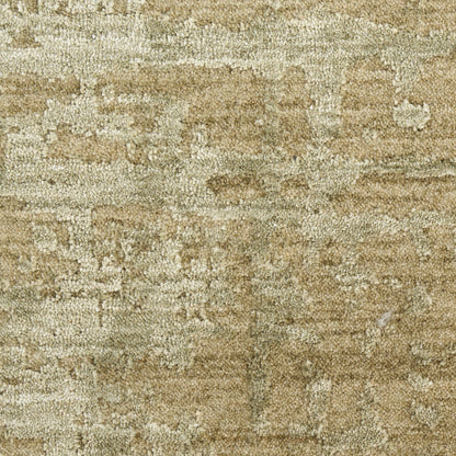 Beige and tan textured rug with a soft woven pile and subtle abstract pattern.