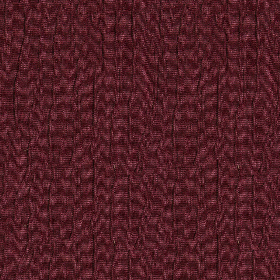 Deep burgundy upholstery fabric with a subtle vertical texture; woven, durable textile suitable for furniture coverings.