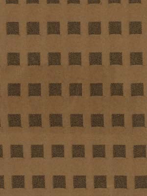 Brown suede fabric with a repeating grid of small dark brown squares; geometric pattern.