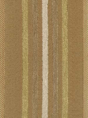 Striped woven upholstery fabric in brown, tan & cream tones; vertical textured stripes, rustic style.