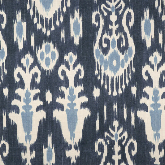 MAXWELL FABRICS  DRAPERY,MULTI- PATTERN  # 503 NAVY   - HN0503