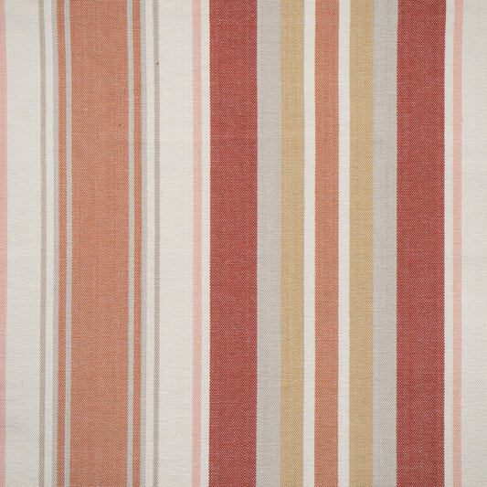 MAXWELL FABRICS  DRAPERY,MULTI-STRIPE,CHECK  # 715 PERSIMMON   - LS4715