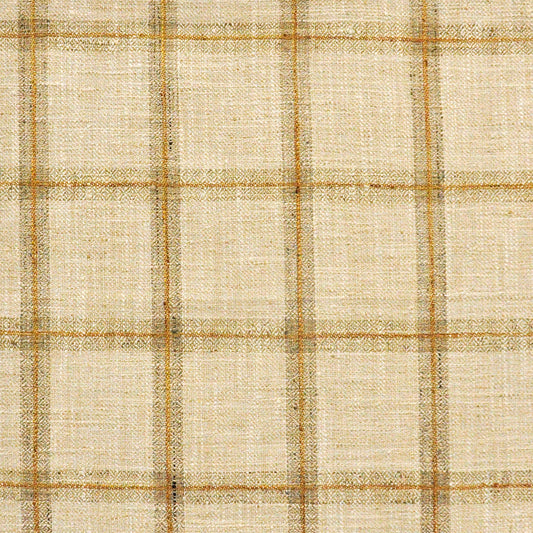 MAXWELL FABRICS  DRAPERY,MULTI-STRIPE,CHECK  # 614 HONEY   - GI6614
