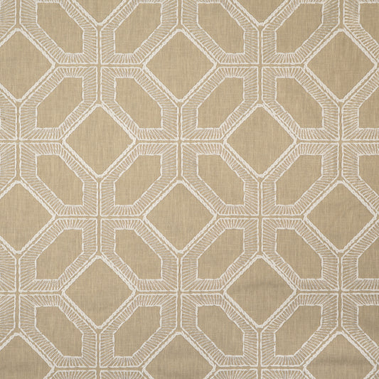 MAXWELL FABRICS  DRAPERY,MULTI- PATTERN  # 423 FLAX   - CJQ423