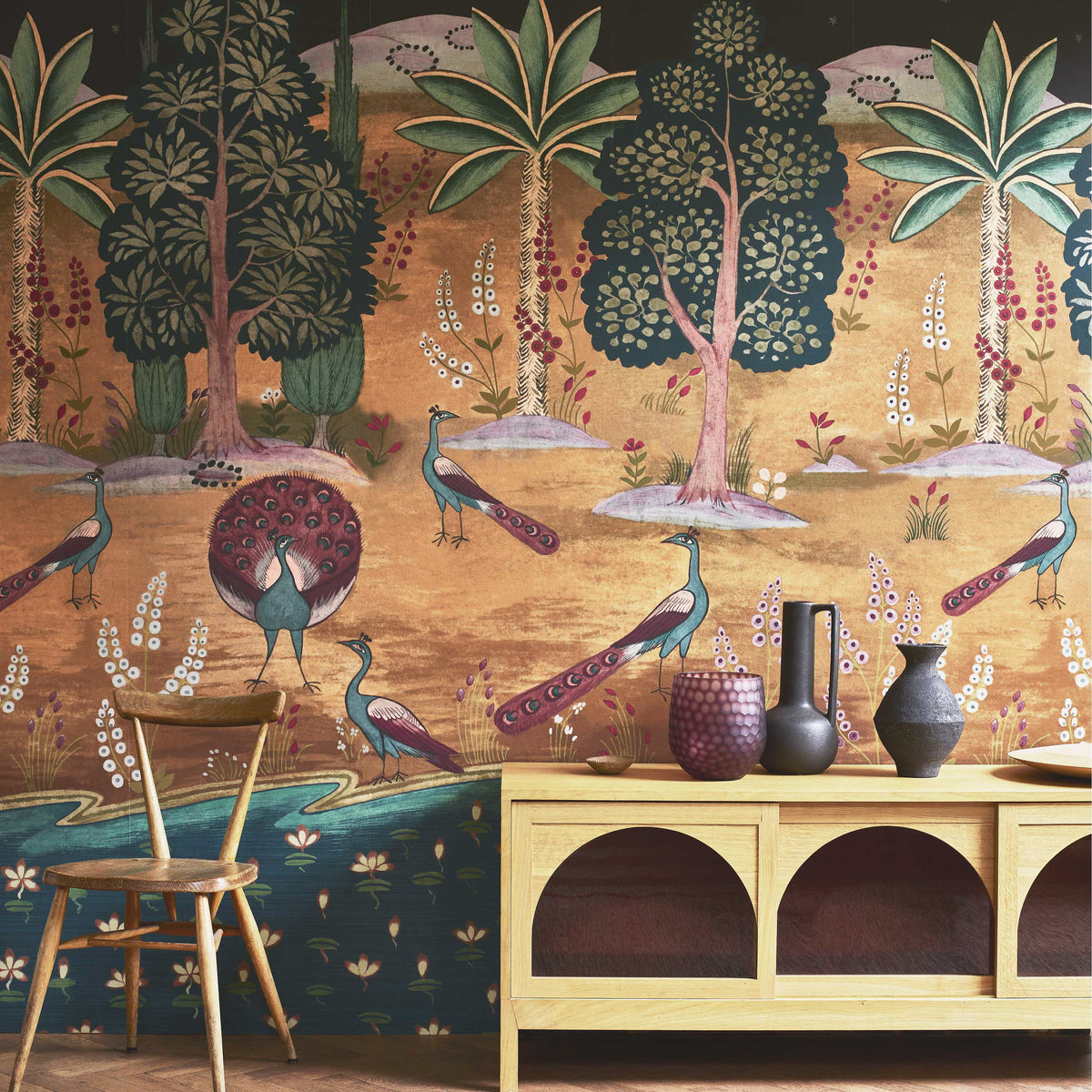 MAXWELL FABRICS  WALLPAPER - WP  # 02 NIGHT   - 241218302