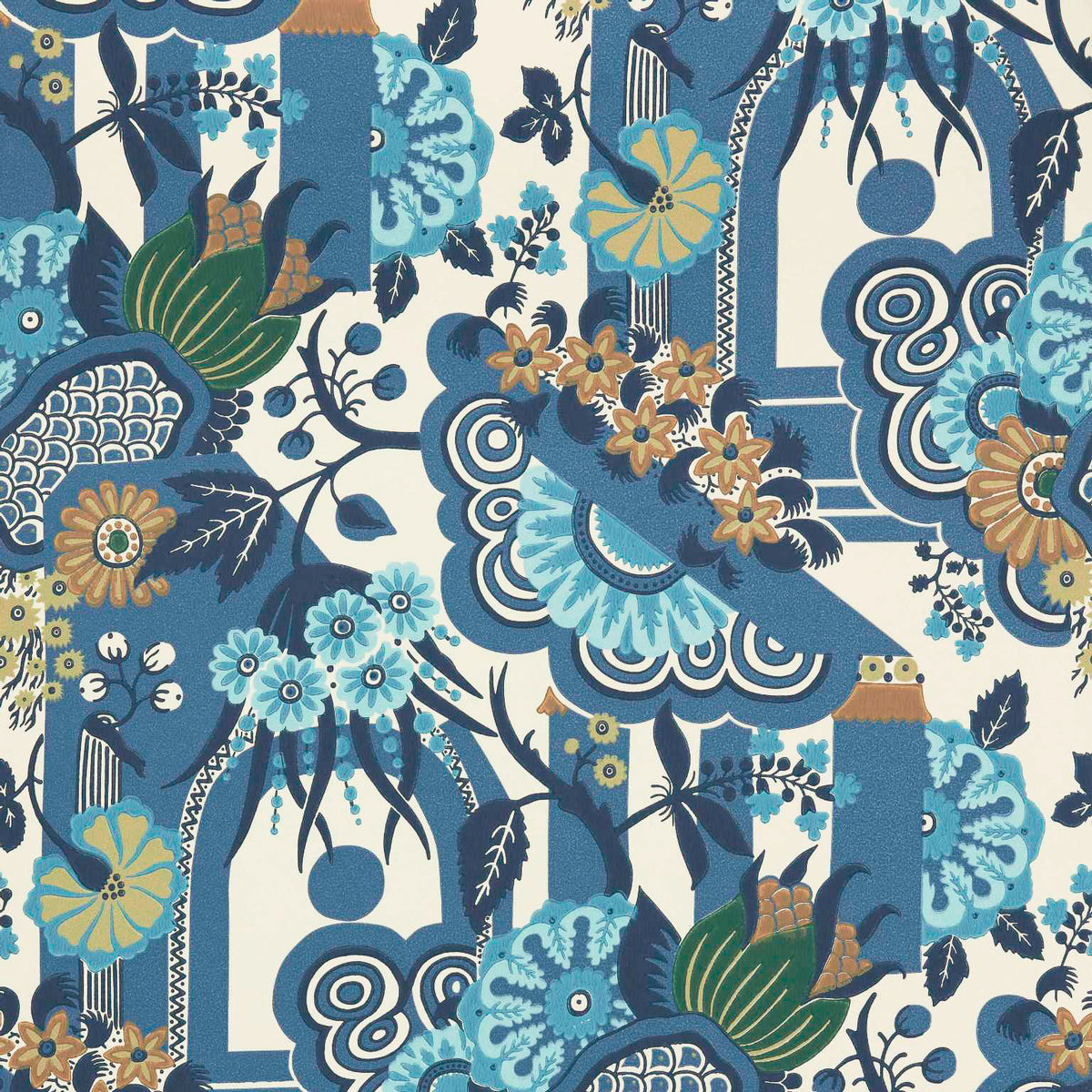 MAXWELL FABRICS  WALLPAPER - WP  # 05 COBALT   - 241217505