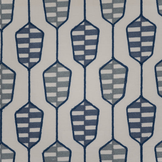 MAXWELL FABRICS  DRAPERY,MULTI- PATTERN  # 141 CADET   - PAU141